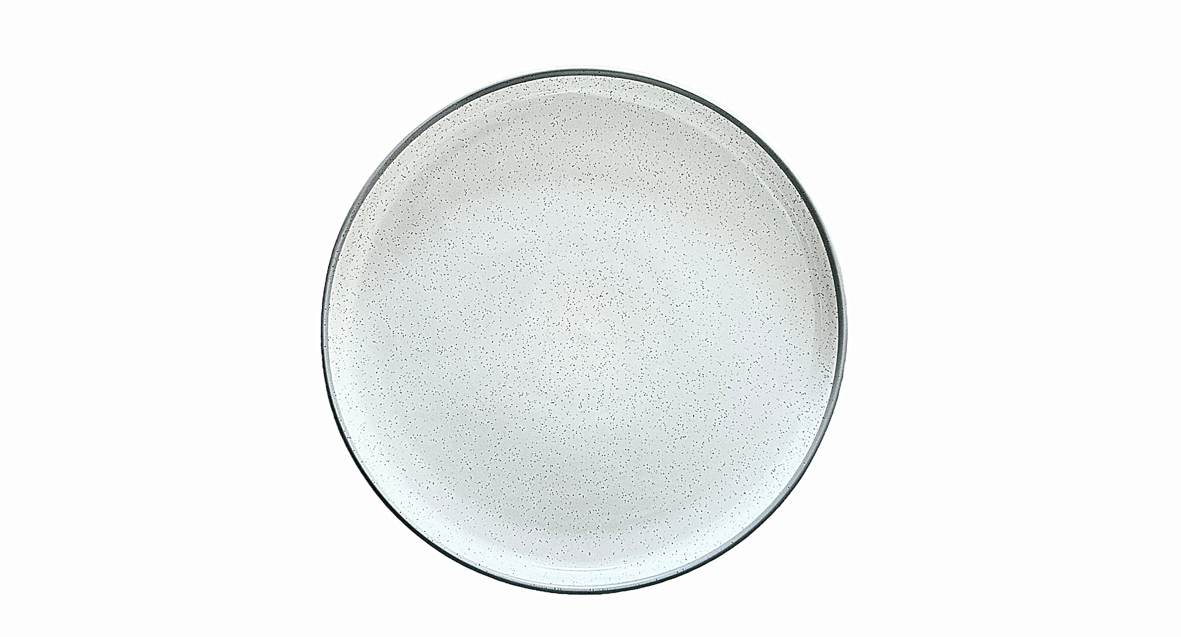 Plato Tendido Circular Moderno Borde Alto 10.5” Color Crema Jaspeado