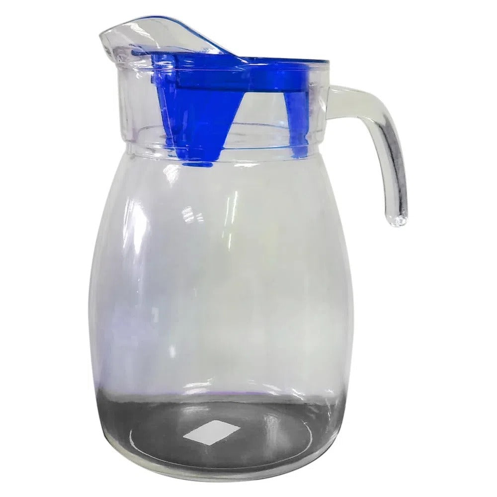 Jarra Mancora Vidrio con Tapa Plast Azul 2.8 Lt