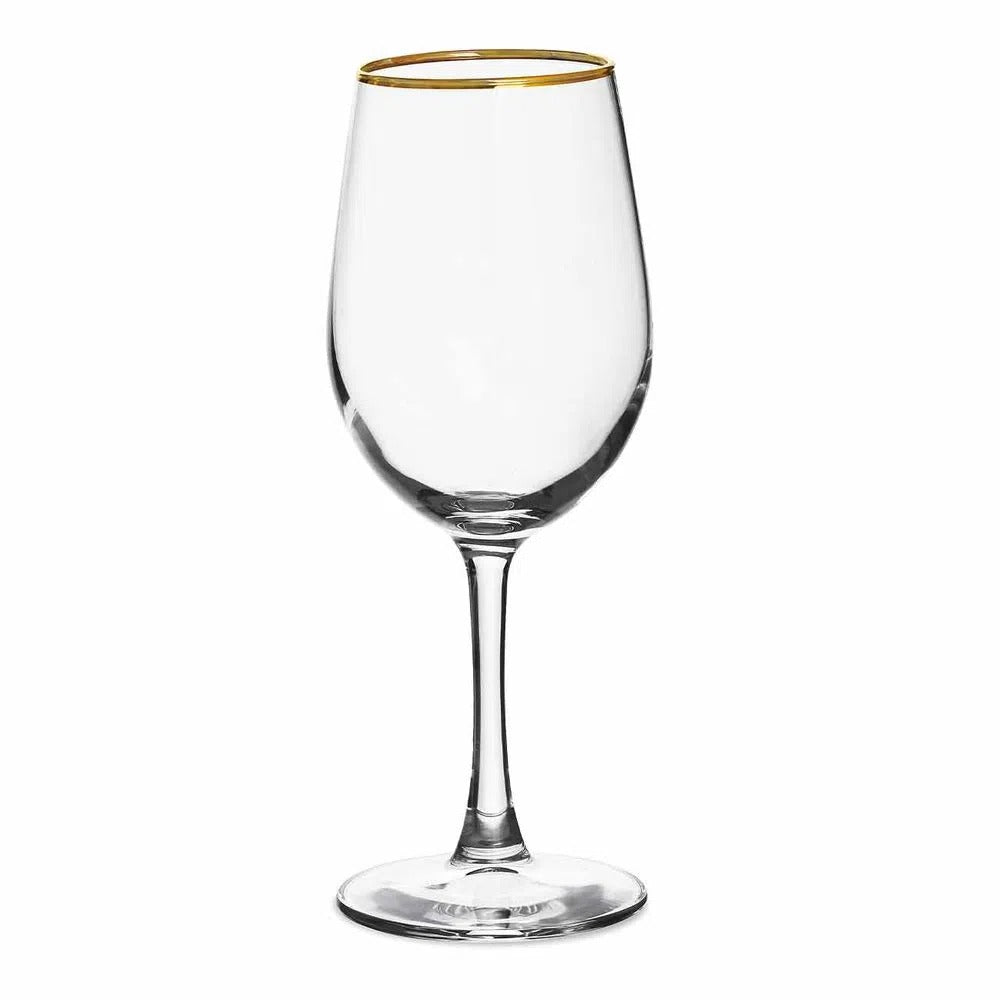 Set x 6 Copas Vino Ibiza Gold